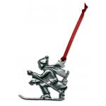 Pewter Skier Ornament